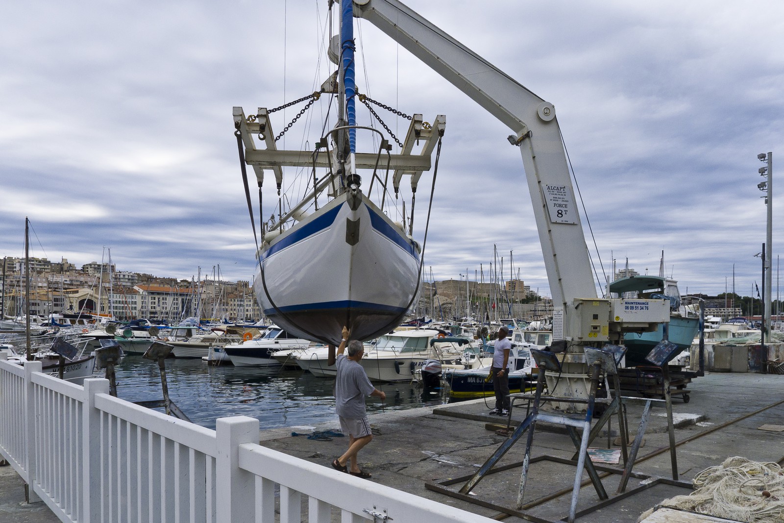 Treuillage de voilier