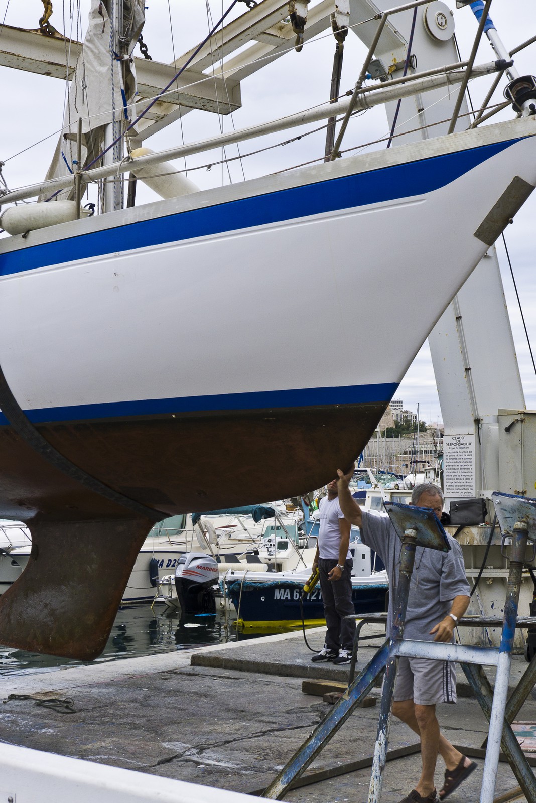 Treuillage de voilier