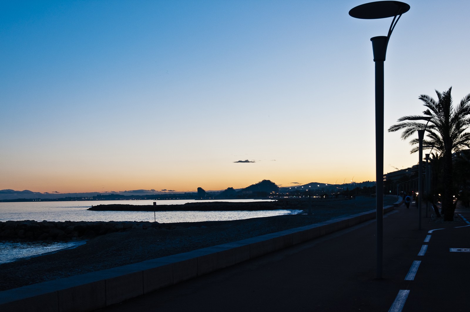 Cagnes-sur-mer. Coucher de soleil.