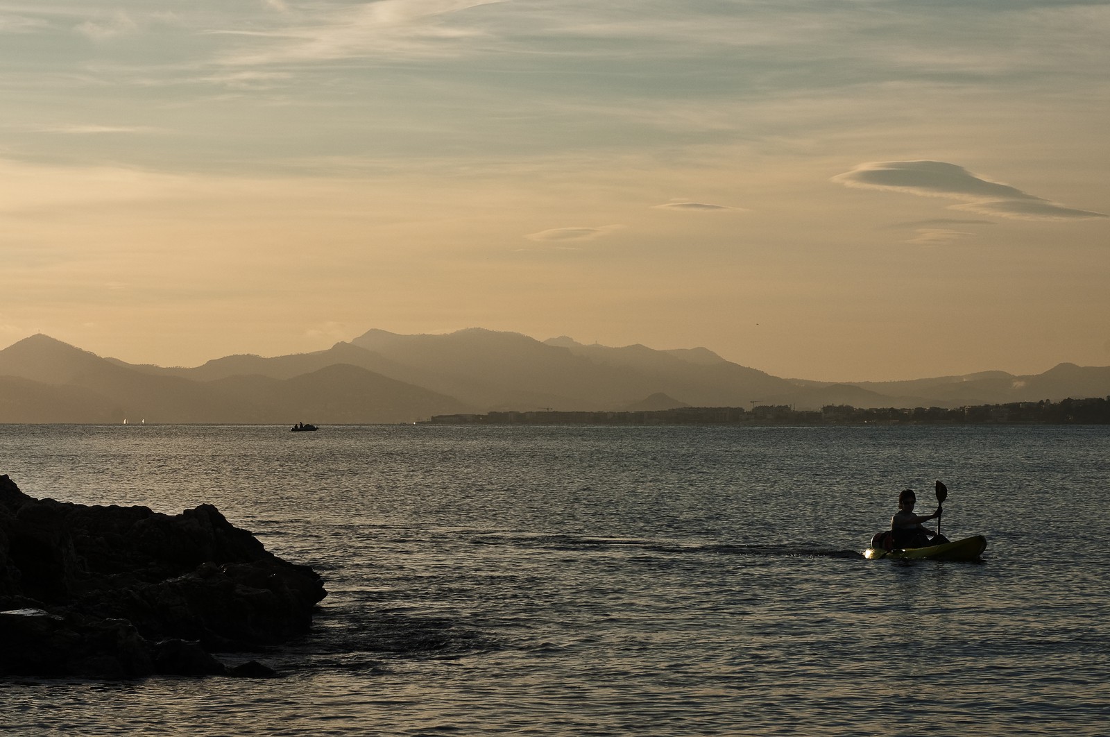 Crépuscule sur le cap d'Antibes