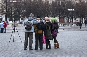 Touristes à Prague