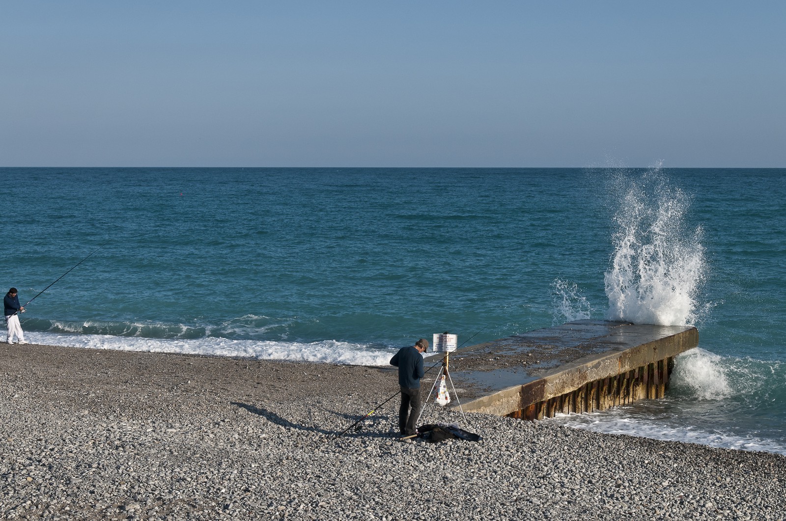 Pêcheur sur la plage