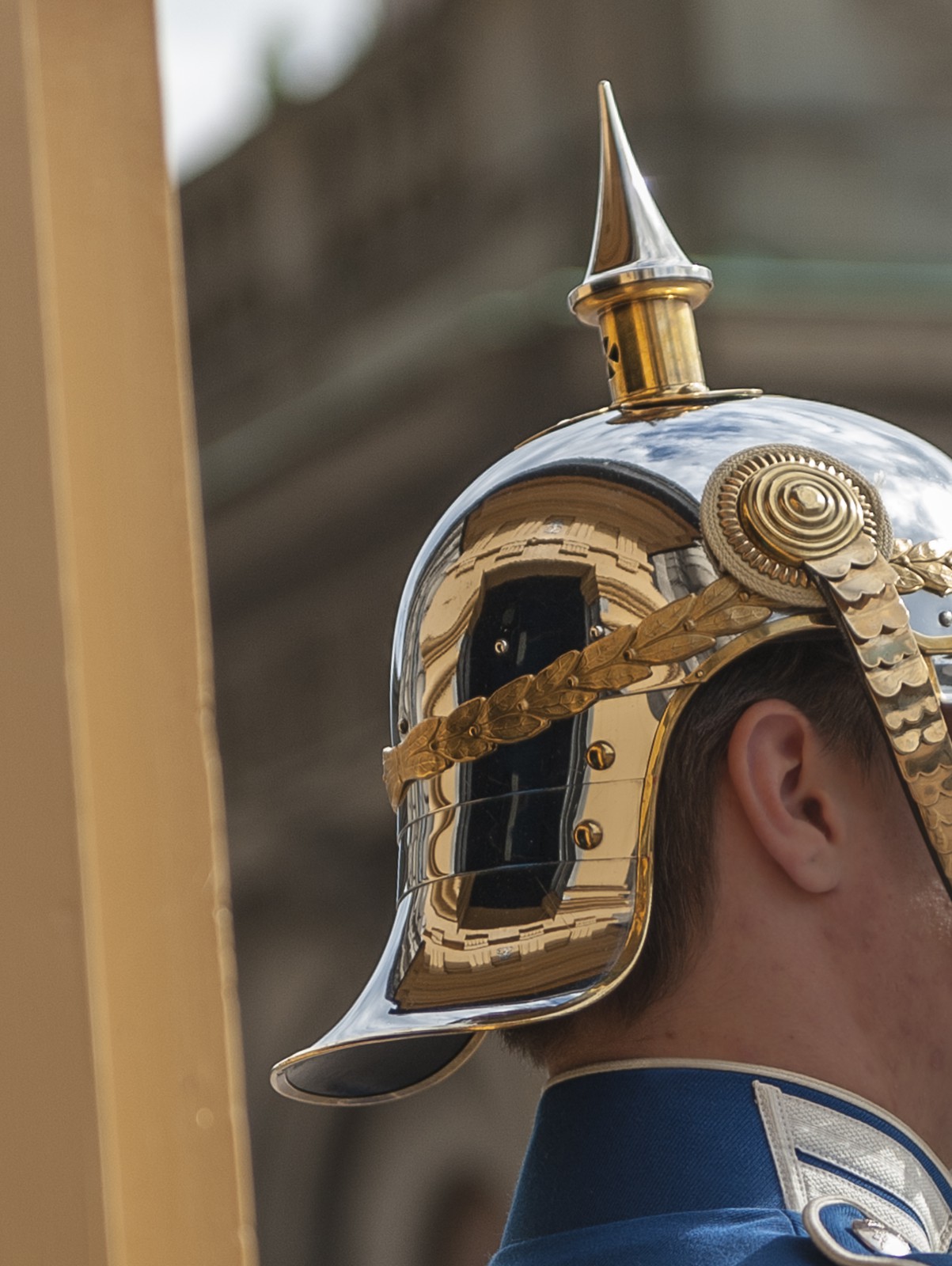 Reflet dans un casque