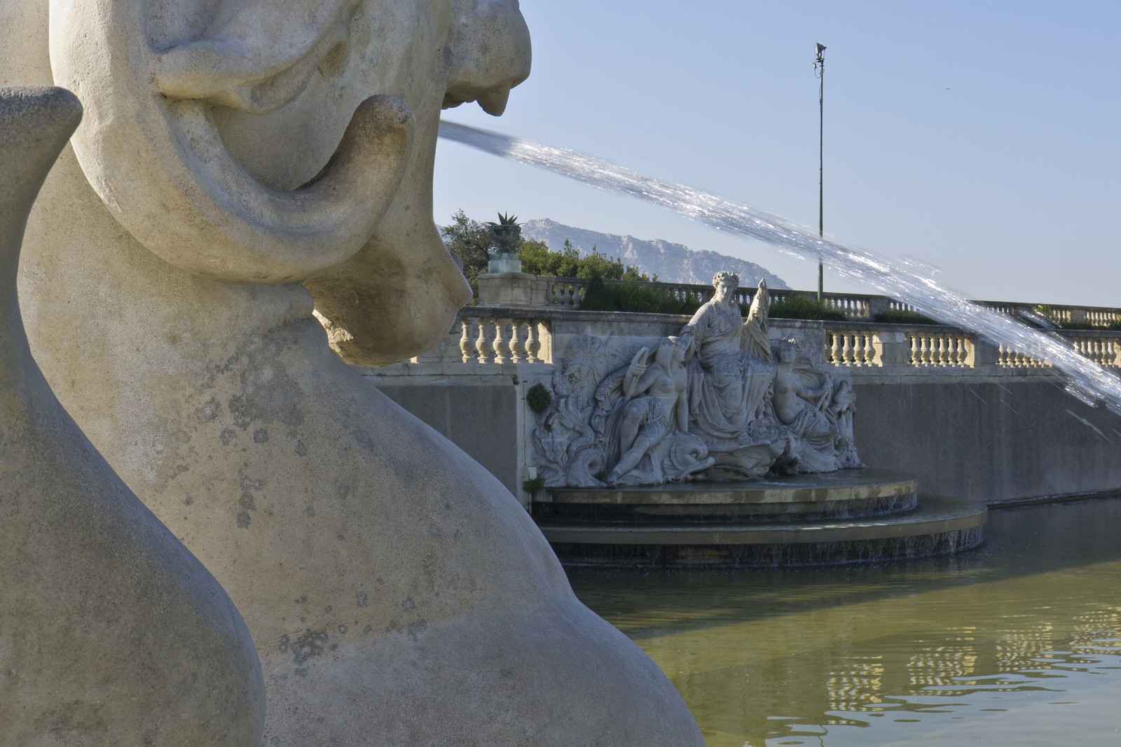 Griffon au jet d'eau