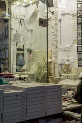 La vitrine aux tissus